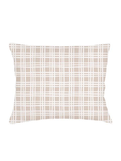 Estate Plaid Linen Dutch Euro Pillow with Down Insert