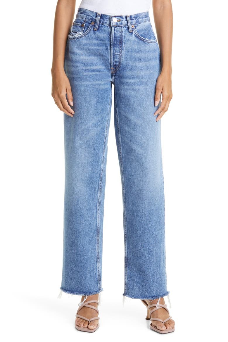 Women's Comfy '90s High Waist Straight Leg Jeans, Main, color, CHILLED INDIGO