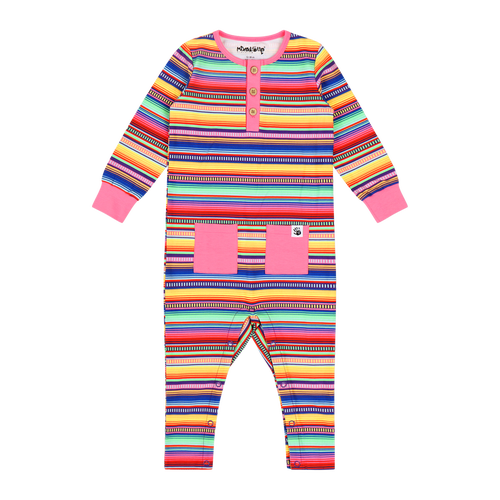 Mixed Up Clothing Baby Jumpsuit Romper In Multicolor Stripe