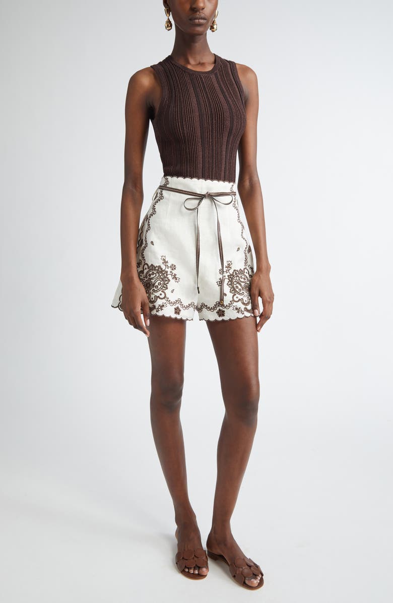Zimmermann Lucky Metallic Rib Tank, Alternate, color, Metallic Chocolate