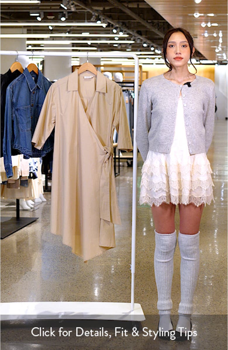 Nanelle Wrap Asymmetric Poplin Dress, sales video thumbnail