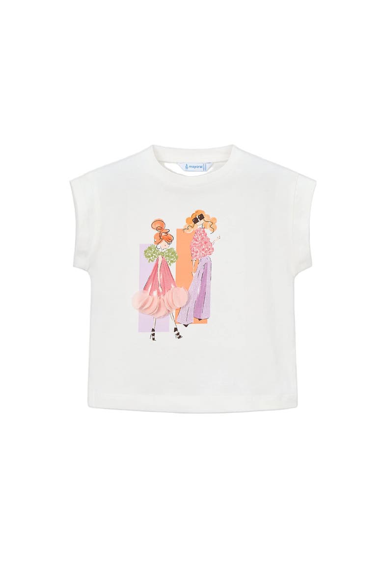 Doll Print T-Shirt, Main, color, White