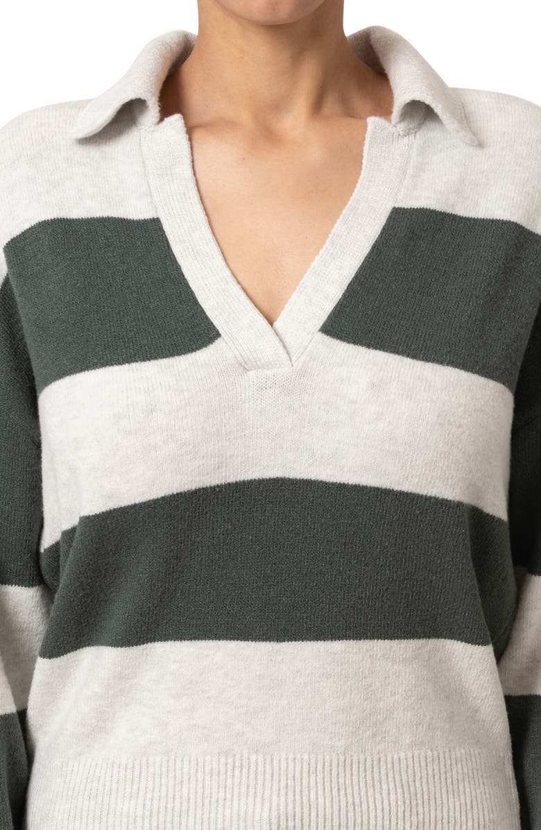 Mavi Jeans Stripe Johnny Collar Sweater, Alternate, color,