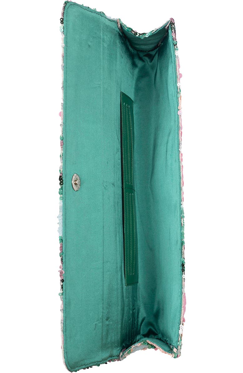 Jeffrey Campbell Disco Sequin Clutch, Alternate, color, Teal Multi