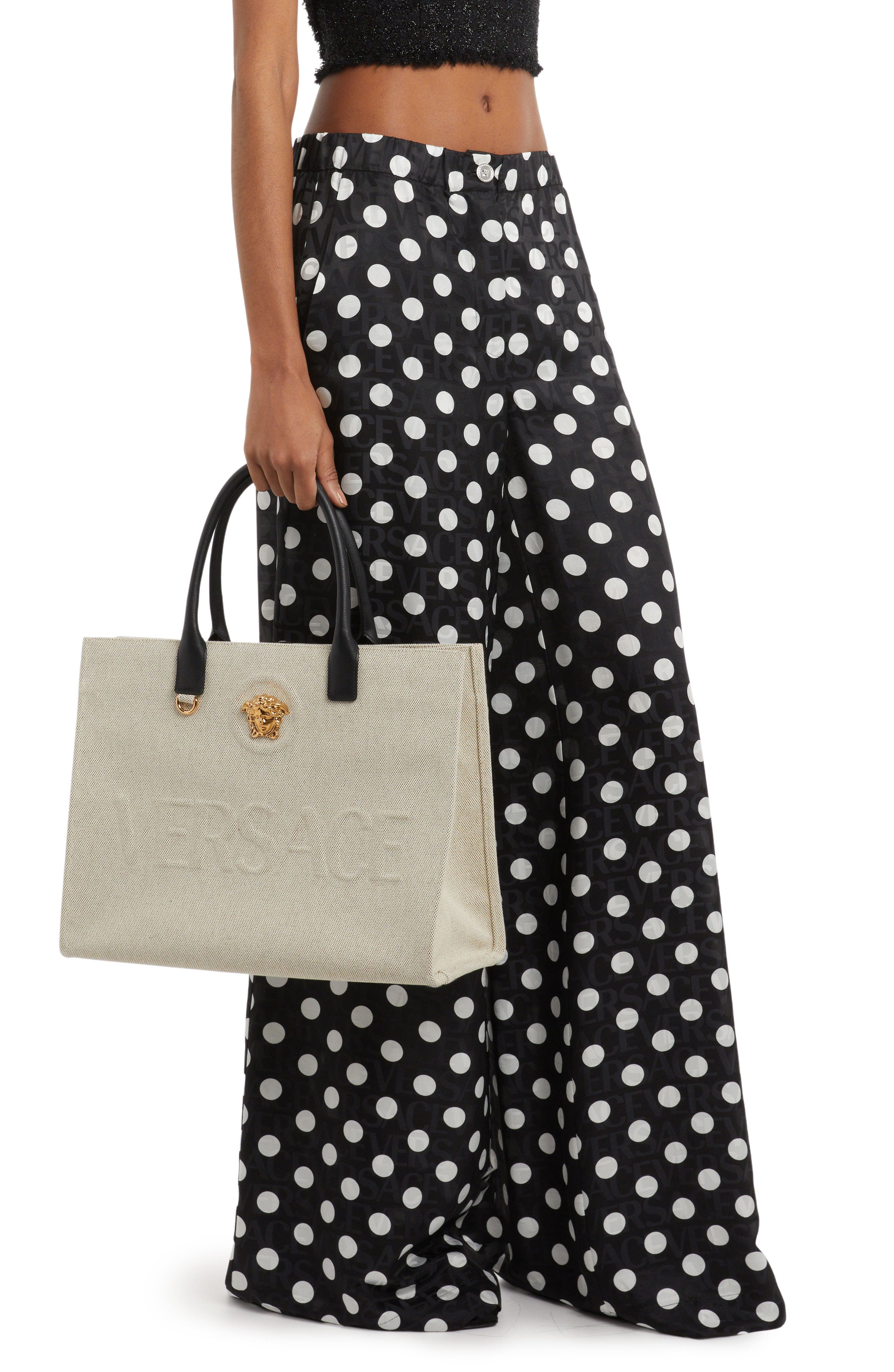 La Medusa Canvas Tote, Alternate, color, ROPE BLACK-VERSACE GOLD