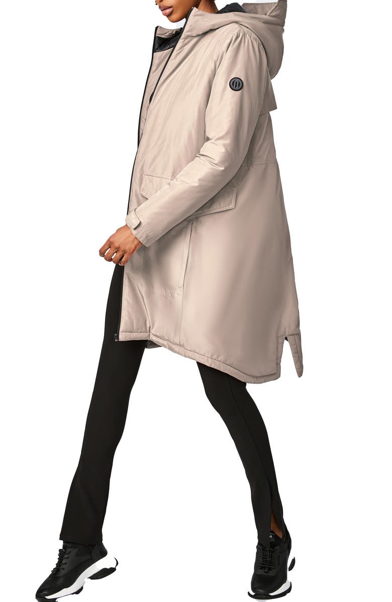 Bernardo Insulated Hooded Raincoat, Alternate, color, Frappe