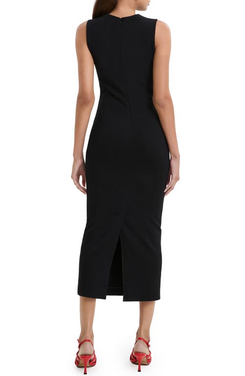 Marcella Bryant Sheer Accent Sleeveless Midi Dress