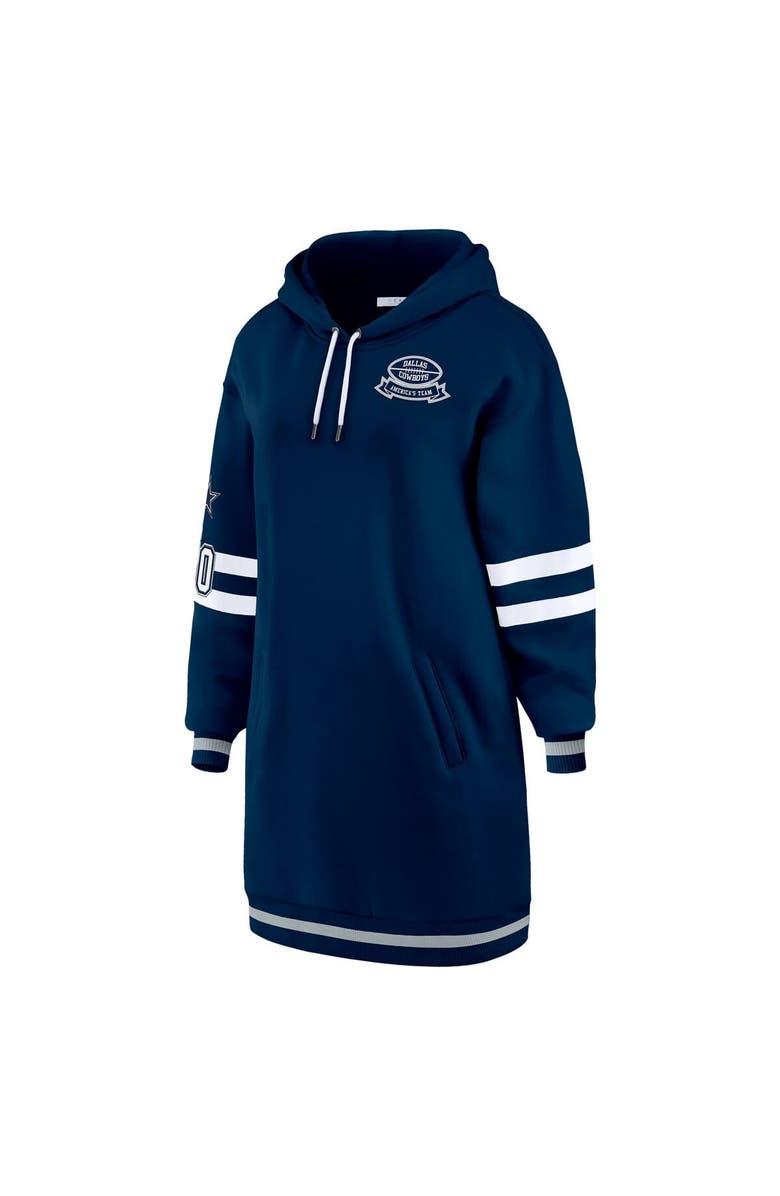 WEAR by Erin Andrews Women's WEAR by Erin Andrews Navy Dallas Cowboys Hoodie Dress, Alternate, color, Navy