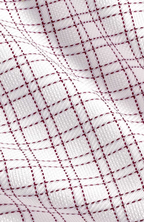 David Donahue Trim Fit Dobby Check Dress Shirt In Multi