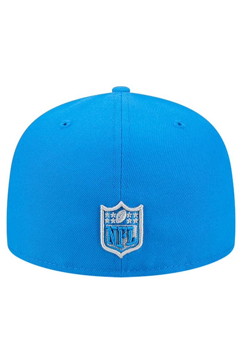 Men's New Era  Blue Detroit Lions Group Chat 59FIFTY Fitted Hat, Alternate, color, Blue