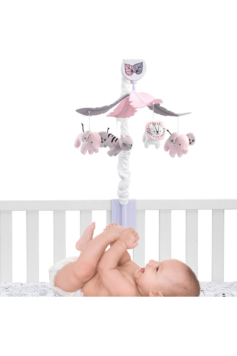 Happy Jungle Musical Baby Crib Mobile Safari Animals Soother Toy, Alternate, color, Multicolor
