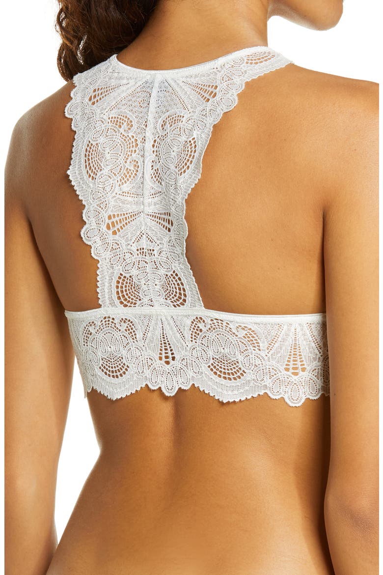 Belle Époque Lace T-Back Bralette, Alternate, color, CHANTILLY
