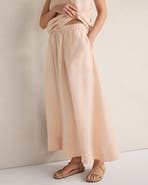 Haven Well Within Linen Drawstring Midi Skirt