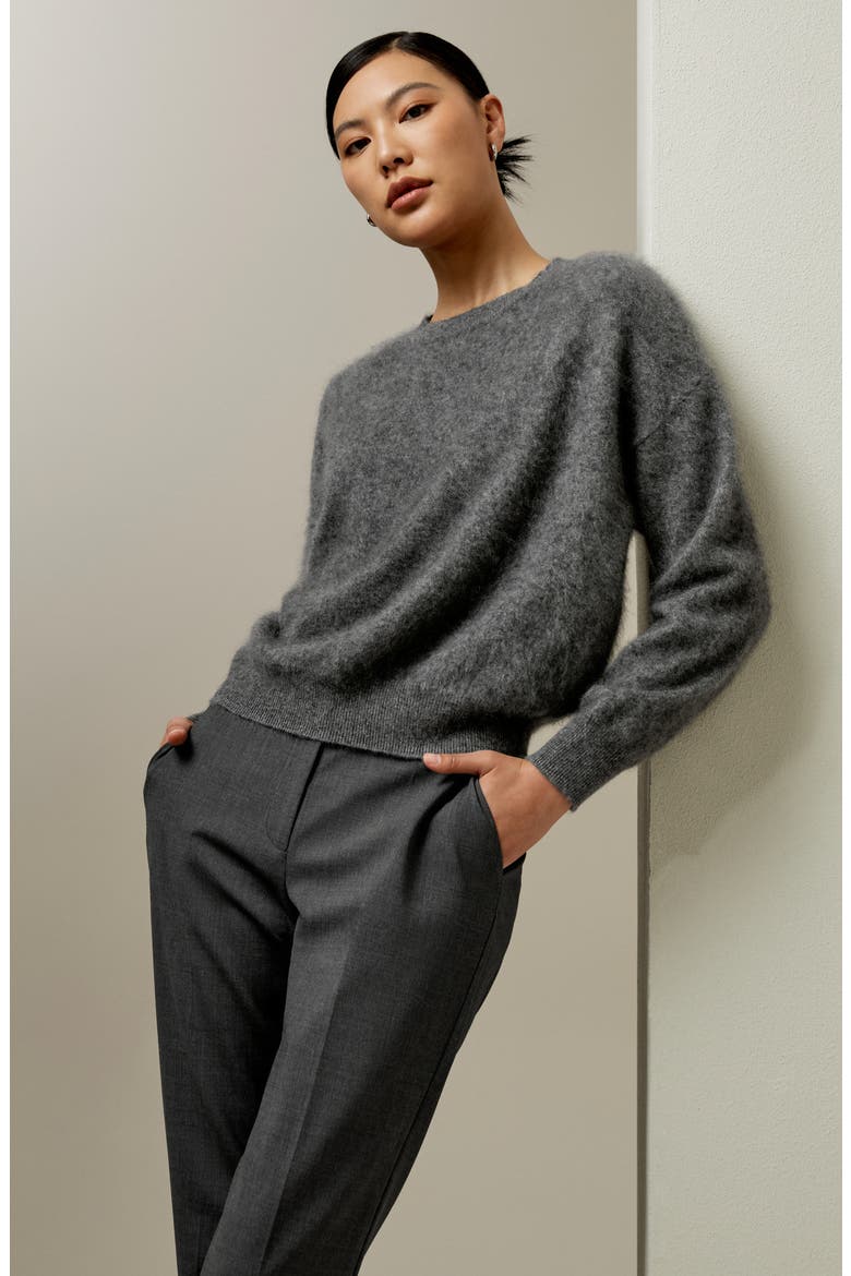 Women's Relaxed Drop-Shoulder Cashmere Sweater, Alternate, color, Dark Gray