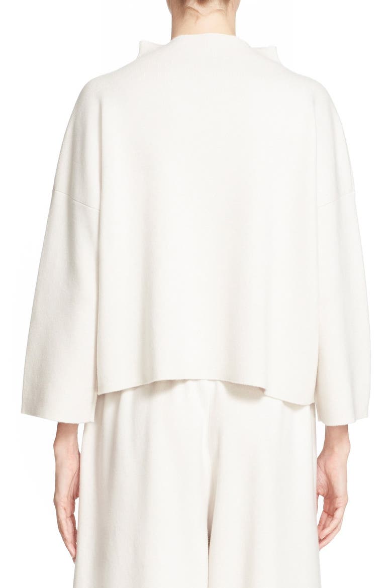 Funnel Neck Cashmere Sweater, Alternate, color, SNOW