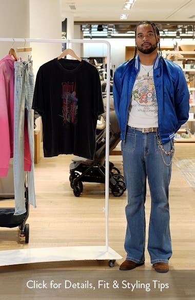 RtA Colin Black Forest Oversize Graphic T-Shirt (Men) | Nordstrom