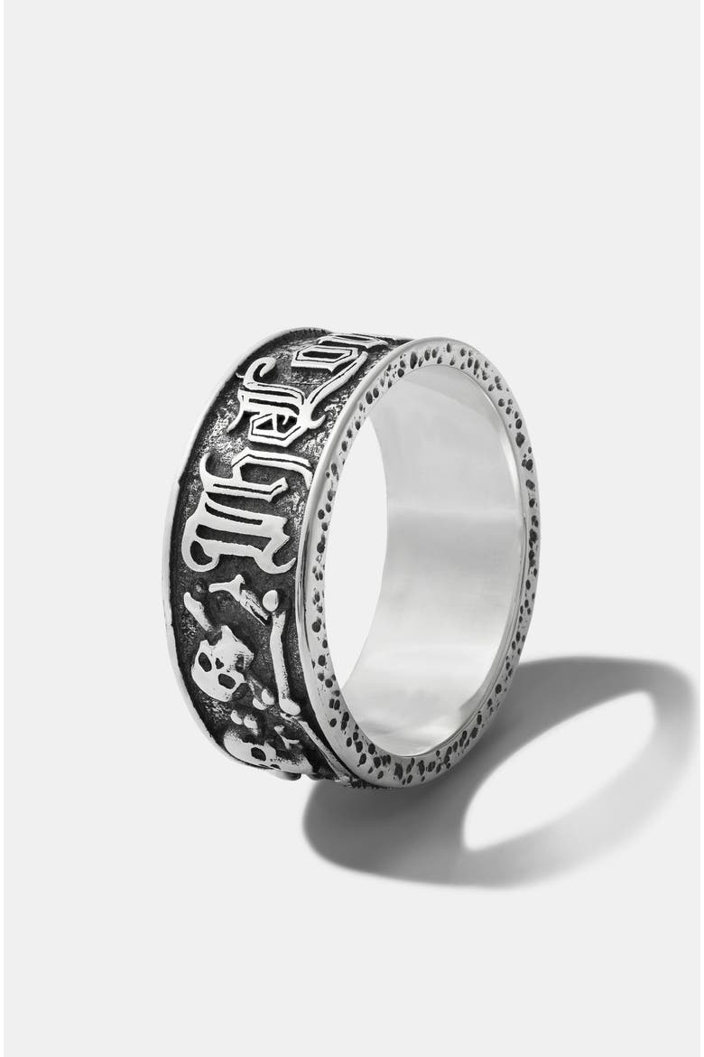 Amorata Thick Sterling Silver Ring, Alternate, color, Silver