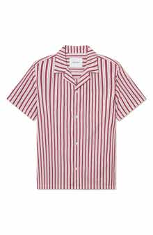 Klark Stripe Poplin Camp Shirt