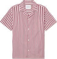 Les Deux Klark Stripe Poplin Camp Shirt