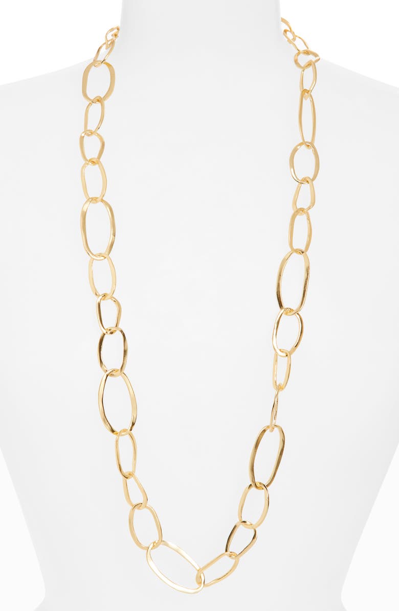 Karine Sultan Freeform Long Necklace, Alternate, color, Gold