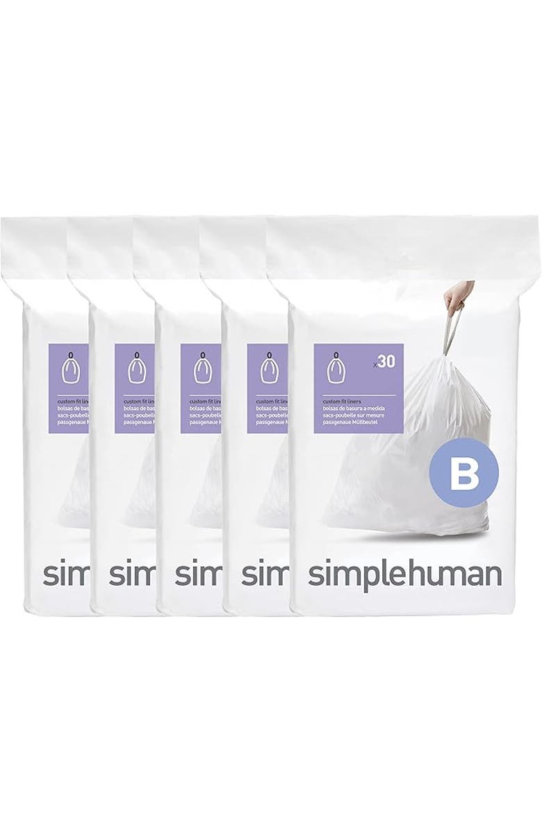 simplehuman Code B Custom Fit Liners with Quick Dispense Packs, Main, color,