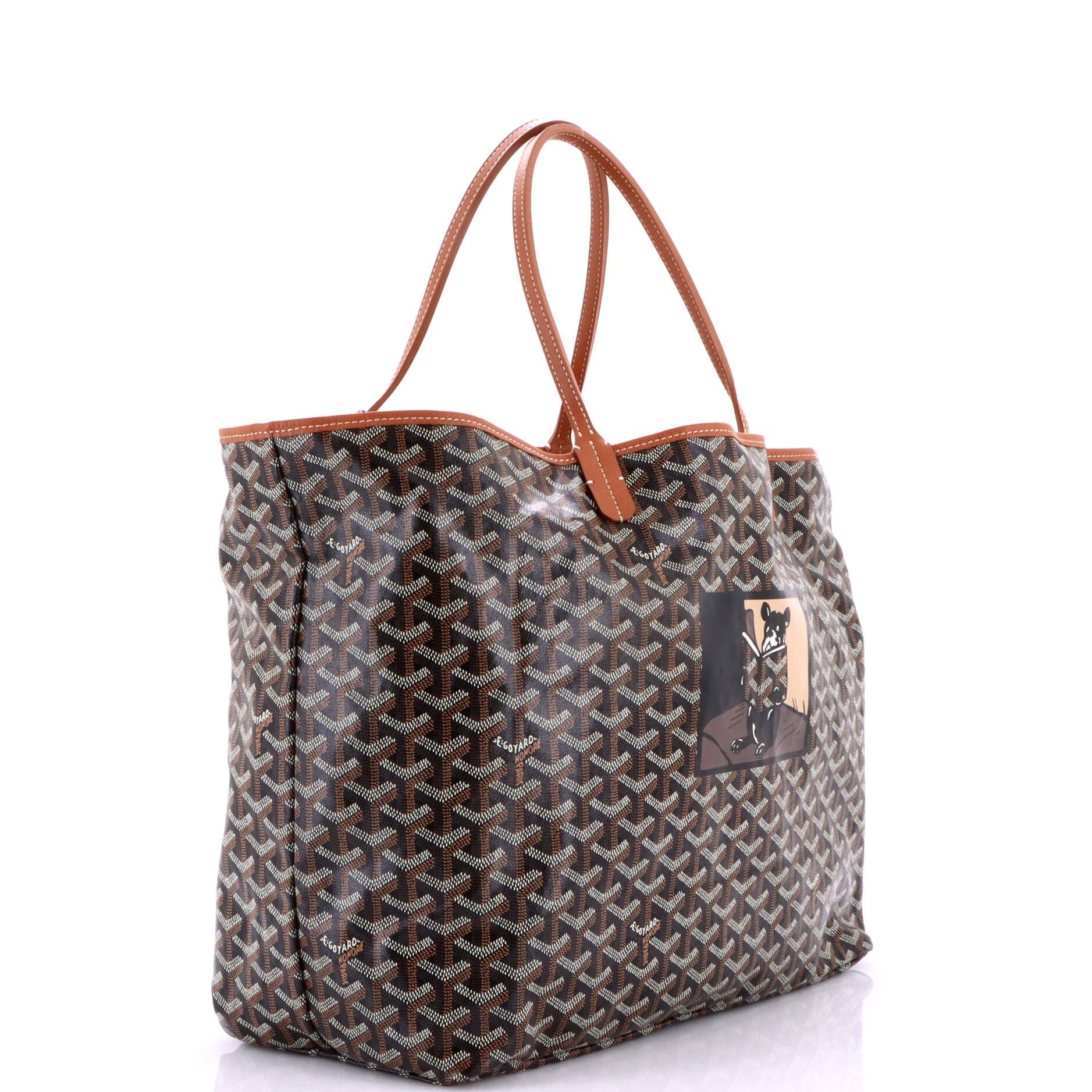 Pre-Owned Goyard Saint Louis Tote Printed Coated Canvas GM, Alternate, color, Print