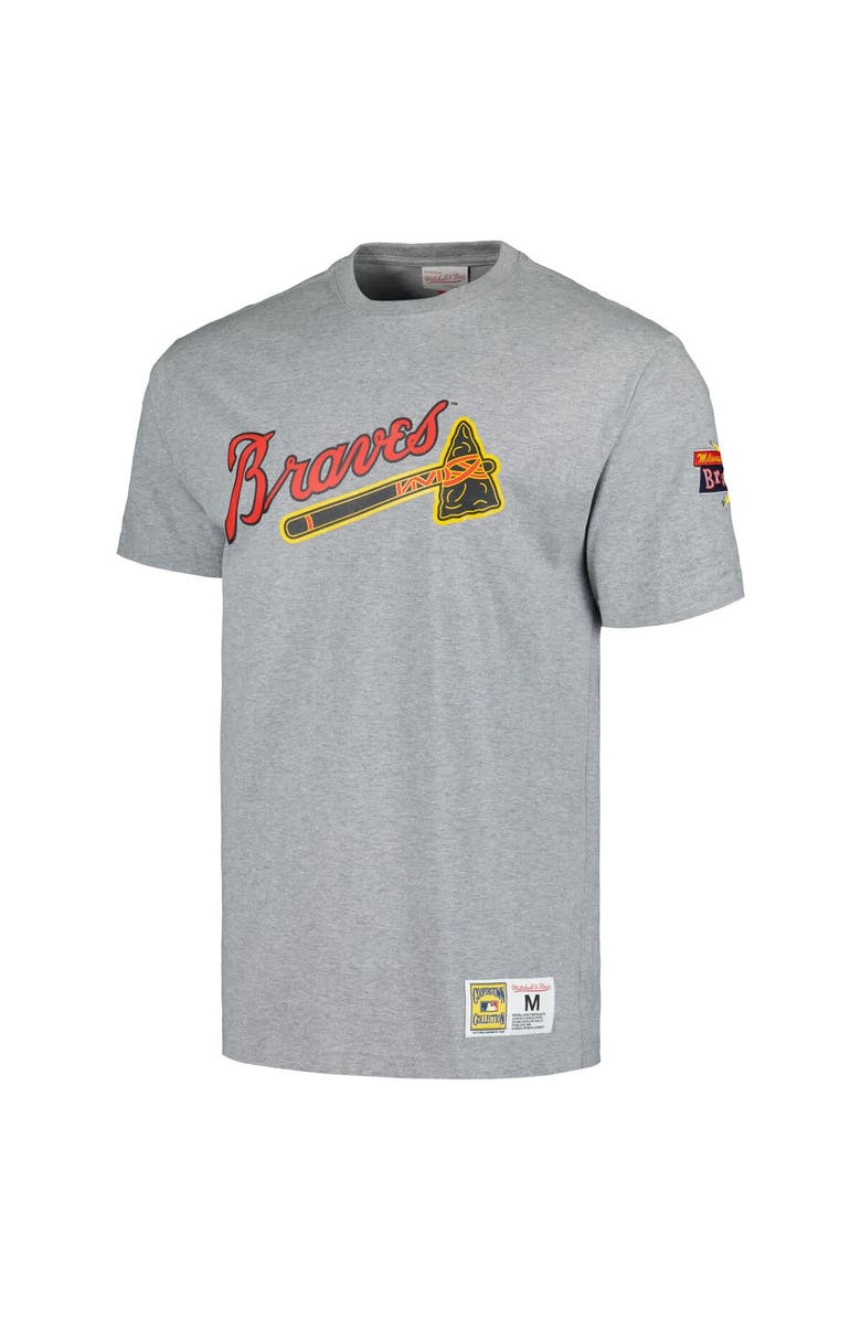 Mitchell & Ness Men's Mitchell & Ness Hank Aaron Heather Gray Milwaukee Braves Cooperstown Collection Legends T-Shirt, Alternate, color, 
