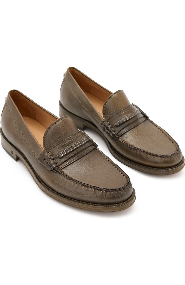 John Varvatos Hawthorne Chain Bit Loafer, Main, color, Wood Brown