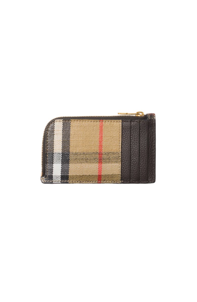 Burberry Highlands Zip Card Case, Alternate, color, Sand Beige