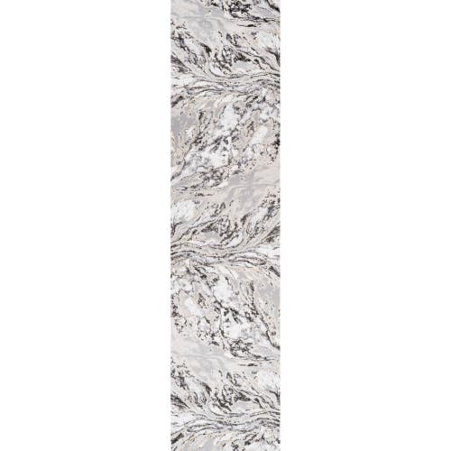 Jonathan Y Swirl Marbled Abstract Area Rug In Gray/black