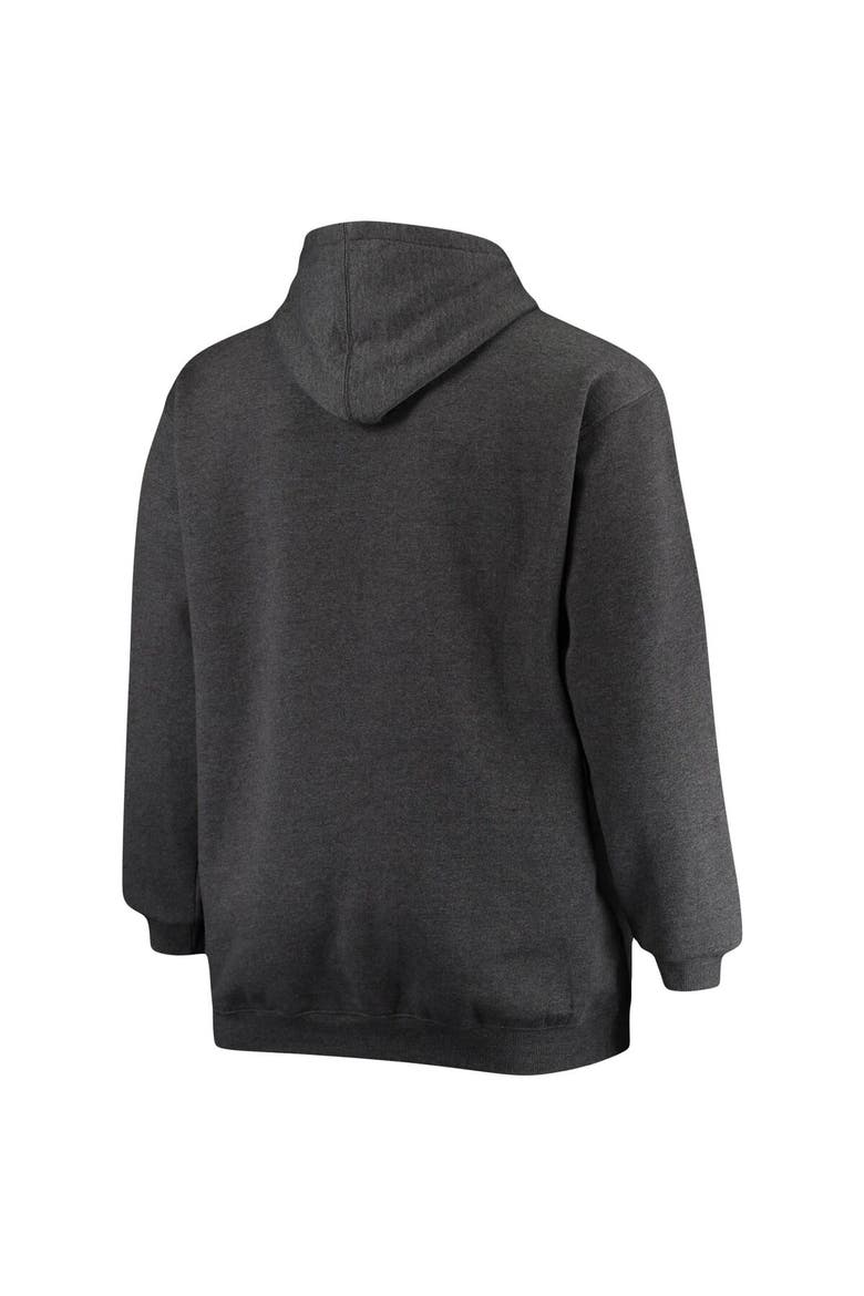 Men's Fanatics Branded Heathered Charcoal Carolina Panthers Big & Tall Practice Pullover Hoodie, Alternate, color, Heather Charcoal