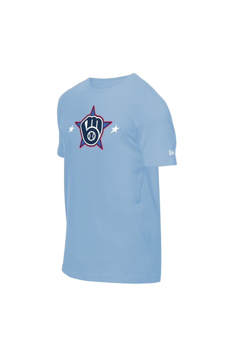 New Era Men's New Era Light Blue Milwaukee Brewers 2025 MLB All-Star Game Workout T-Shirt, Alternate, color, Light Blue