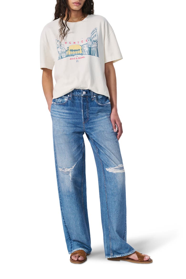 Venice Beach Cotton Graphic T-Shirt, Alternate, color, CHALK