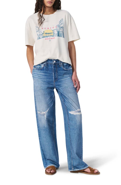 Rag & Bone Venice Beach Cotton Graphic T-shirt In White