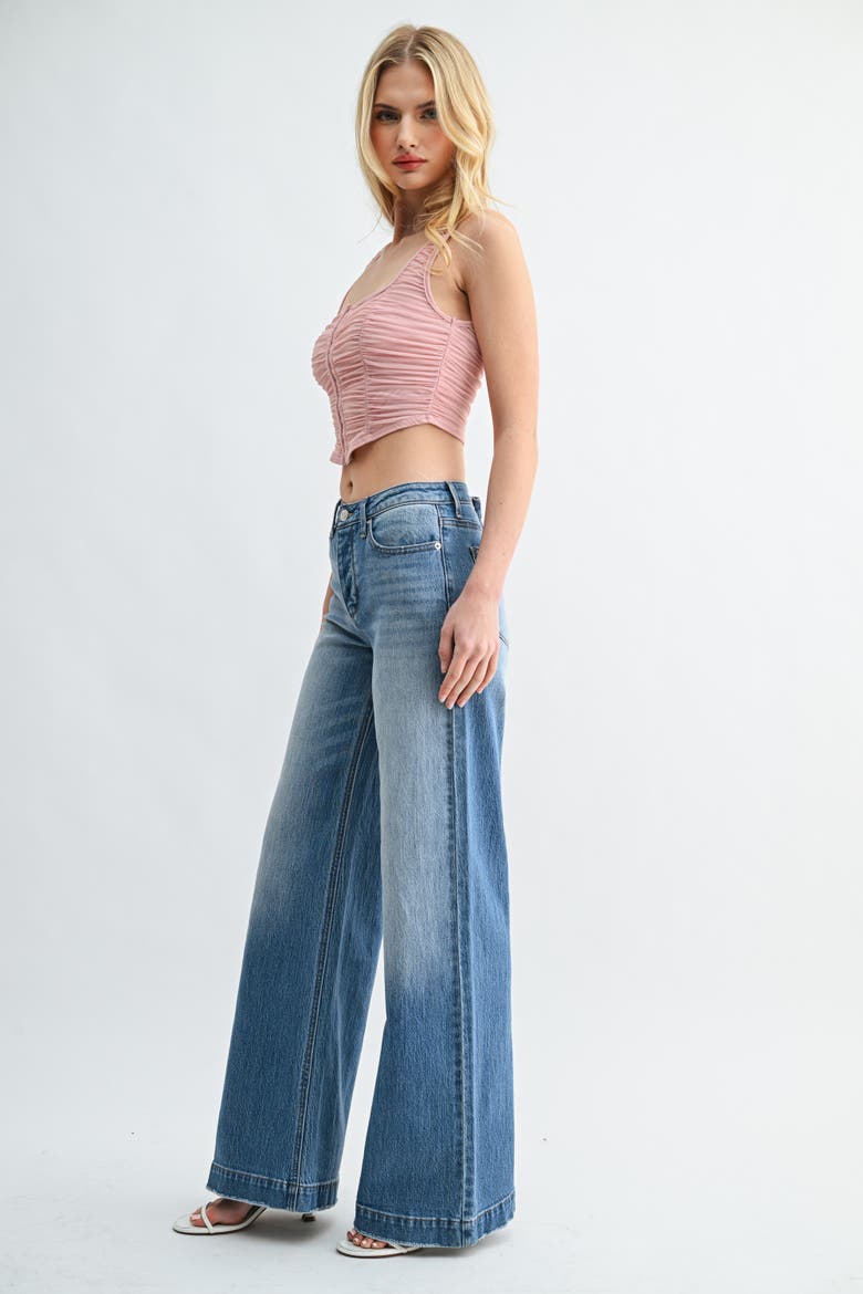 Mid Rise Wide Leg Jeans, Alternate, color, Medium Wash
