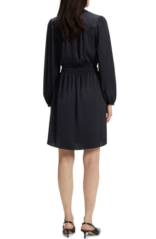 Hugo Boss Boss Orange Decly Tie Neck Long Sleeve Dress In Animal Print