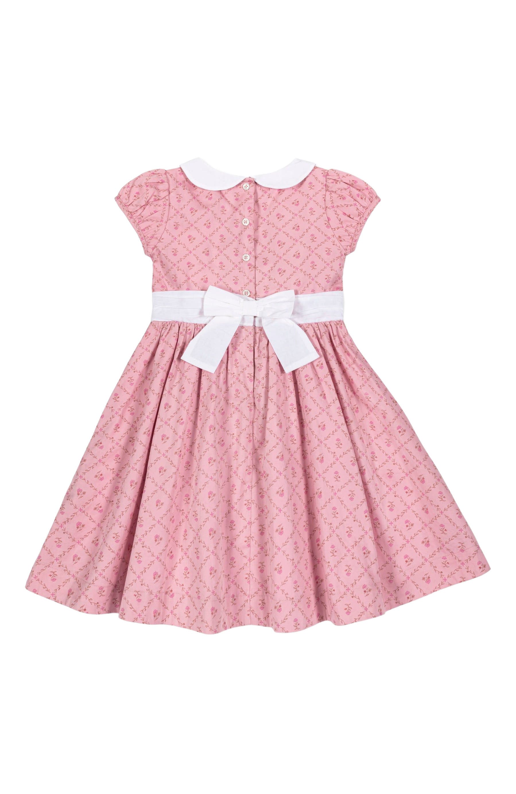 Hope & Henry Girls' Organic Sateen Peter Pan Collar Dress, Toddler ...