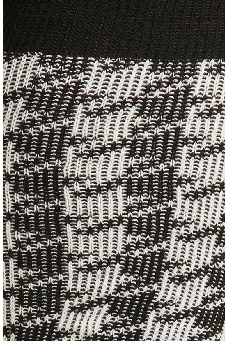 Houndstooth Knee Socks, Alternate, color, BLACK WHITE