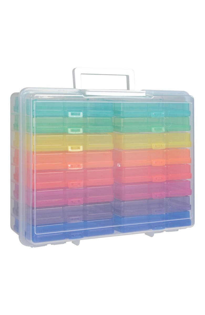 Kaplan Early Learning Company Rainbow Storage Box with 16 Cases, Alternate, color, Multicolored