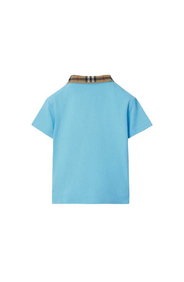 Burberry Check Collar Cotton Polo Shirt, Alternate, color,