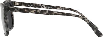 56mm Polarized Rectangular Sunglasses
