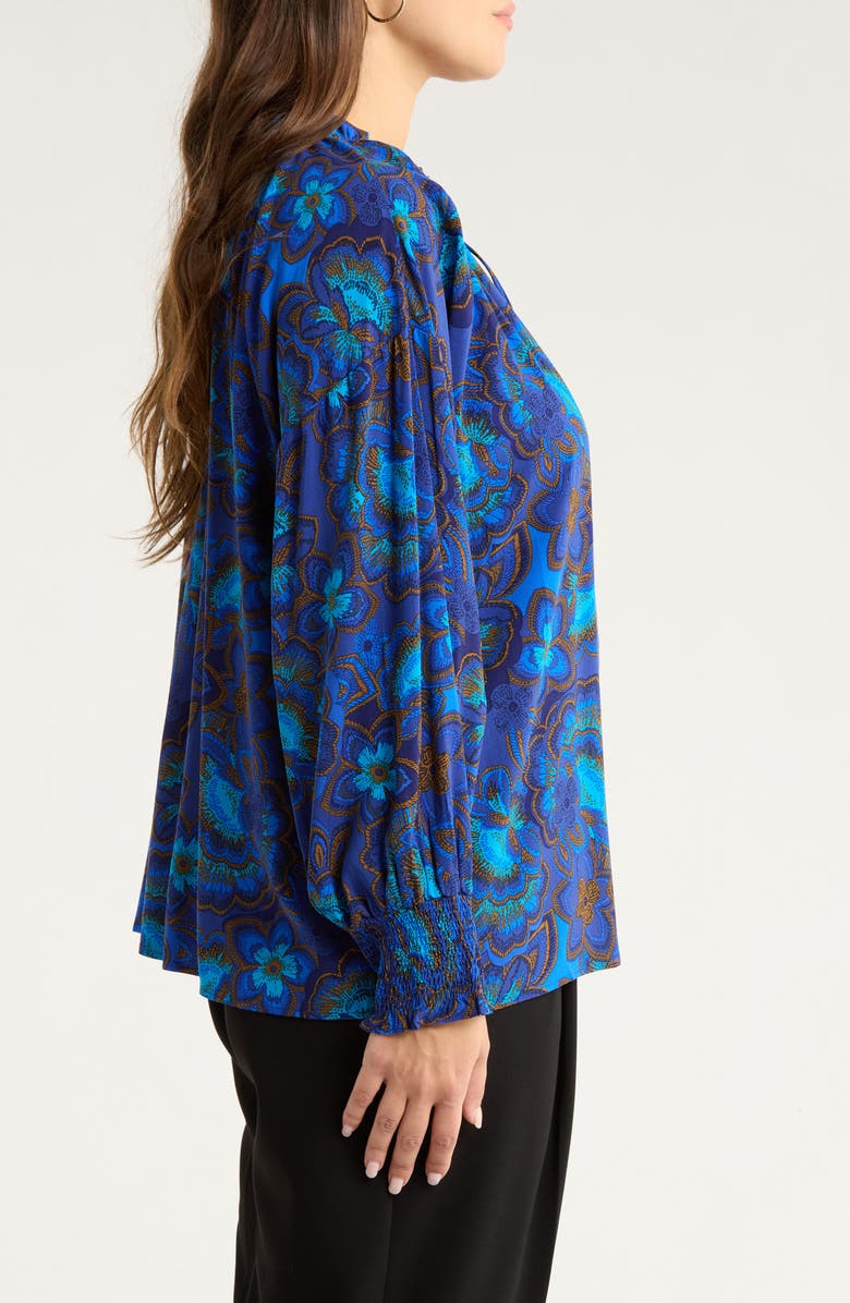 SUGARLIPS Bluford Floral Print Long Sleeve Shirt, Alternate, color, Navy-Blue