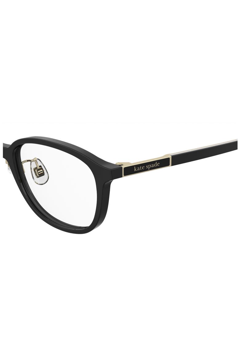 aisha 51mm oval optical glasses, Alternate, color, BLACK