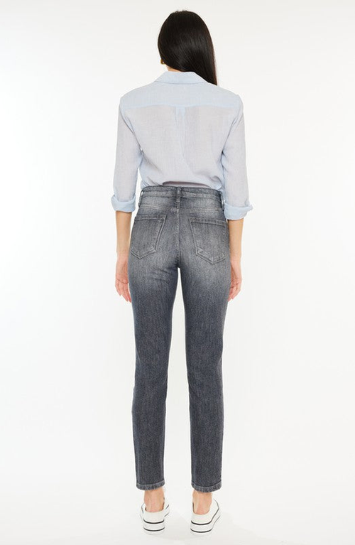 Kancan Taryn High Rise Cigarette Leg Jeans In Gray