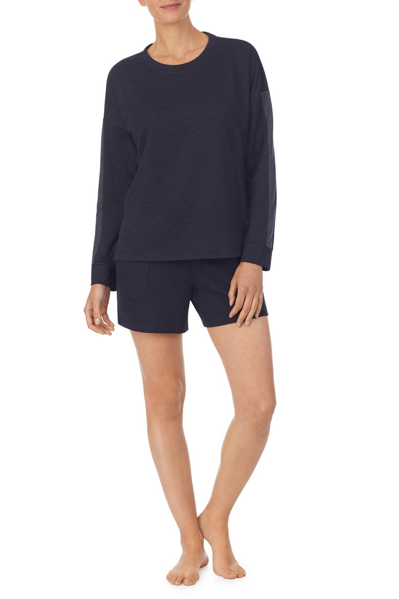 Refinery 29 Boxer Sleep Shorts, Alternate, color, BLACK