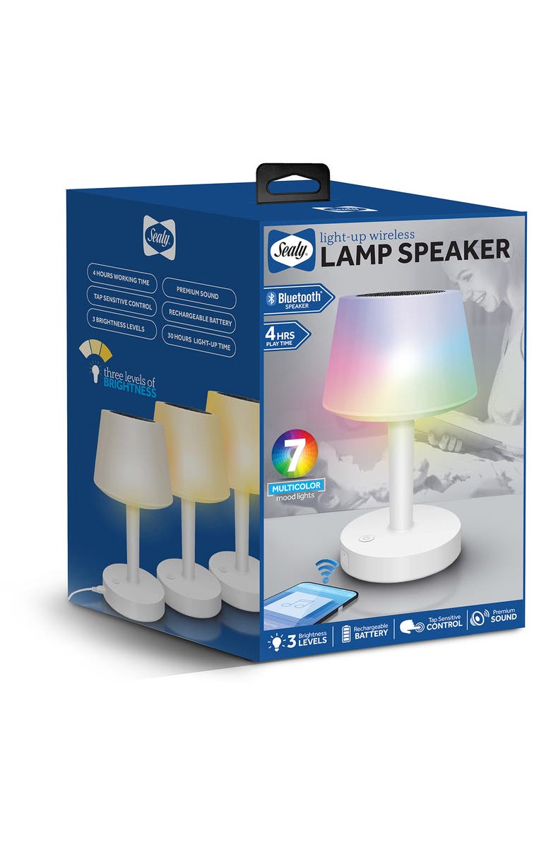 BYTECH LED Light-Up Wireless Lamp Speaker, Main, color, 