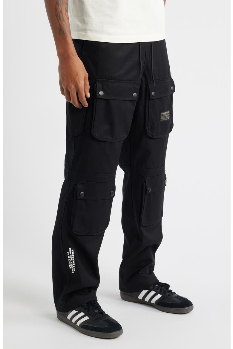 BB Hemisphere Cotton Twill Cargo Pants, Alternate, color, BLACK