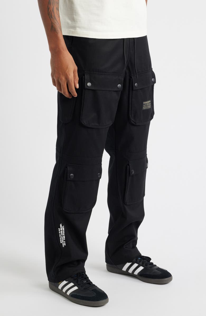 Billionaire Boys Club BB Hemisphere Cotton Twill Cargo Pants, Alternate, color, Black