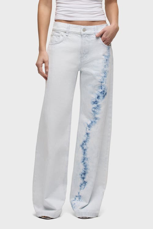 Hudson Rylee Low Rise Loose Jeans In Bleached Clouds