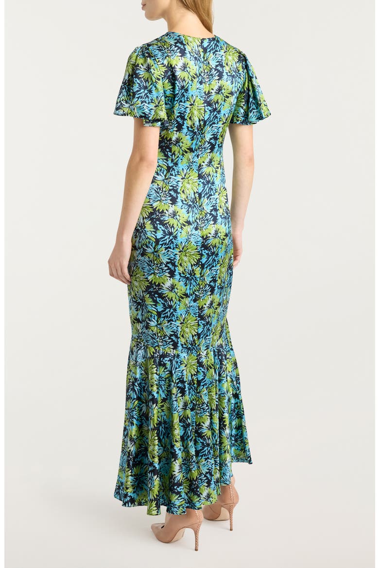 Dahlia Print Maxi Dress, Alternate, color, TROPICAL SKY MULTI